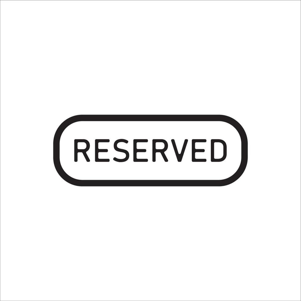 reserved icon vector illustration symbol
