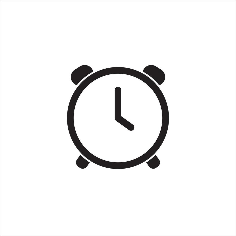 clock, alarm clock icon vector illustration symbol