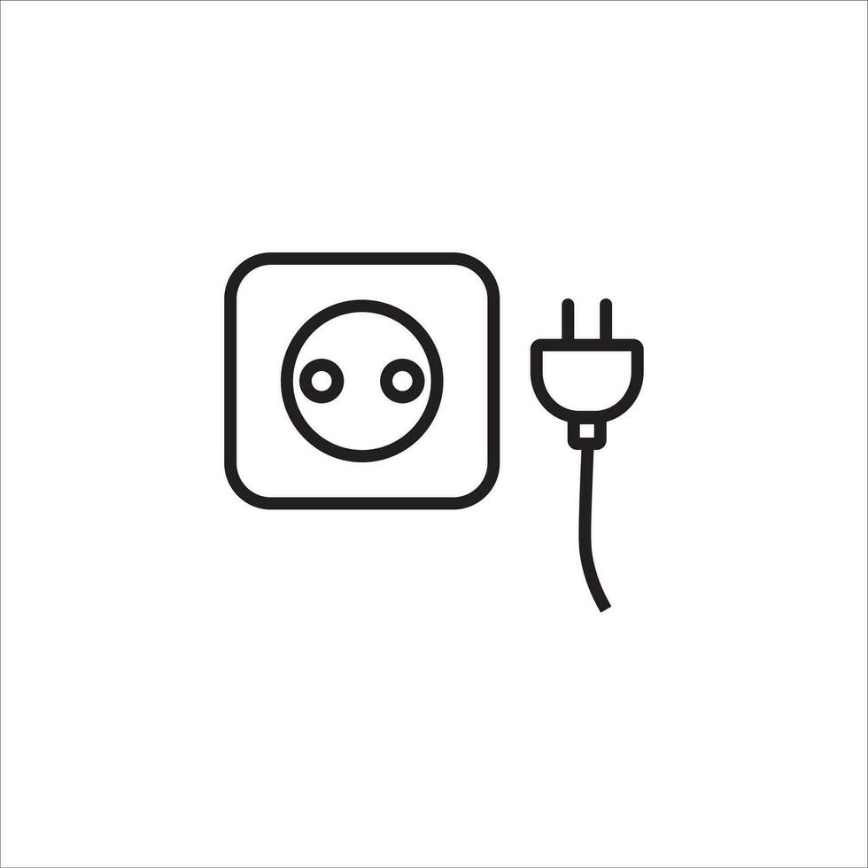 socket and plug icon vector illustration symbol