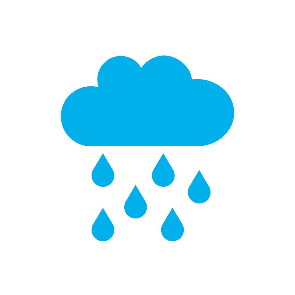 lluvioso nube icono vector ilustración símbolo