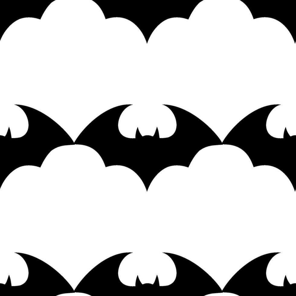 Halloween flying bat.  Vampire vector bat. Dark silhouette of bats flying in a flat style. Seamless pattern. Halloween background.