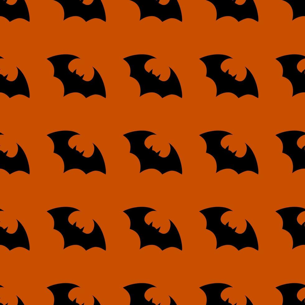 Halloween flying bat.  Vampire vector bat. Dark silhouette of bats flying in a flat style. Seamless pattern. Halloween background.