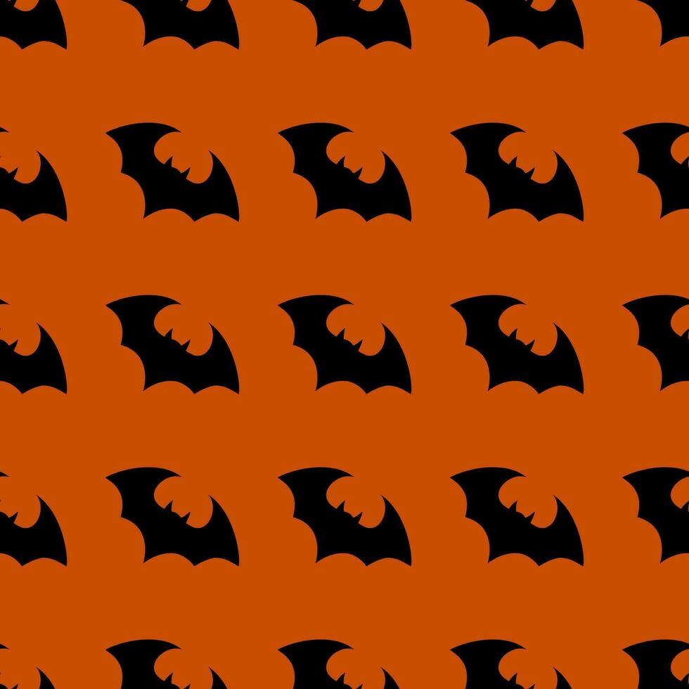 murciélago volador de halloween. murciélago vector vampiro. silueta oscura de murciélagos volando en un estilo plano. patrón sin costuras fondo de halloween