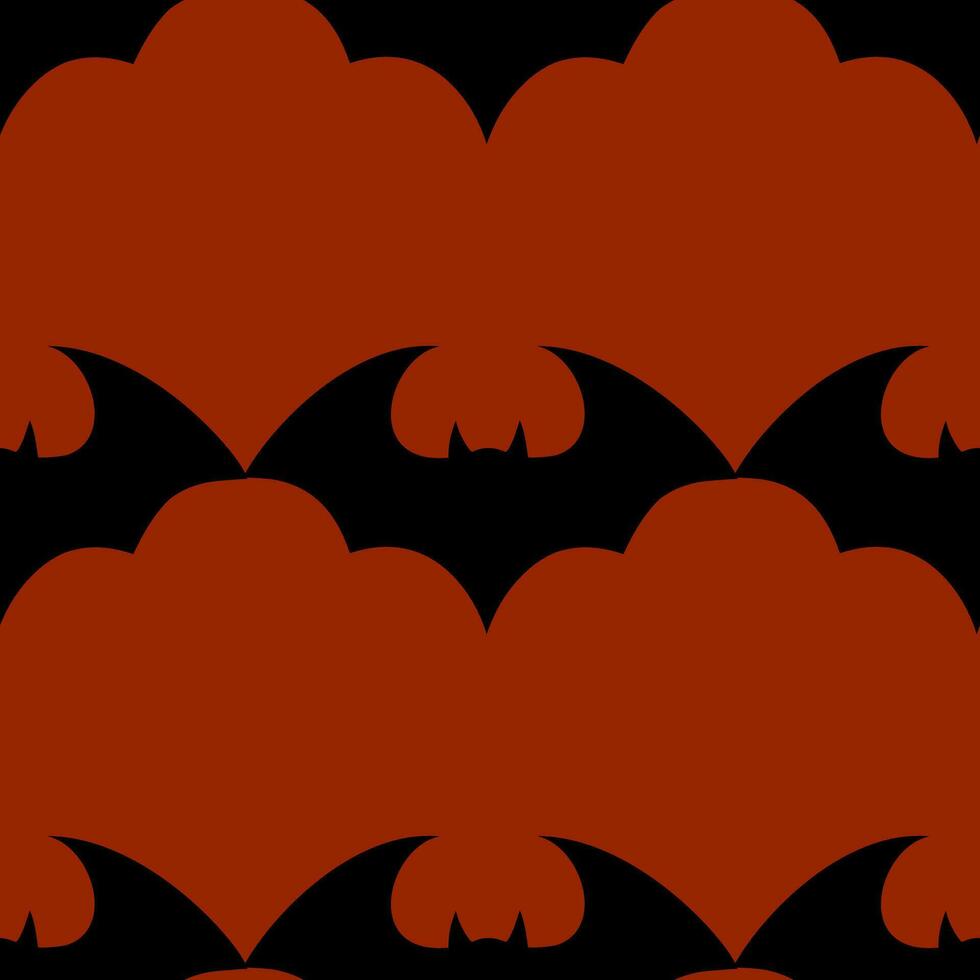 Halloween flying bat.  Vampire vector bat. Dark silhouette of bats flying in a flat style. Seamless pattern. Halloween background.