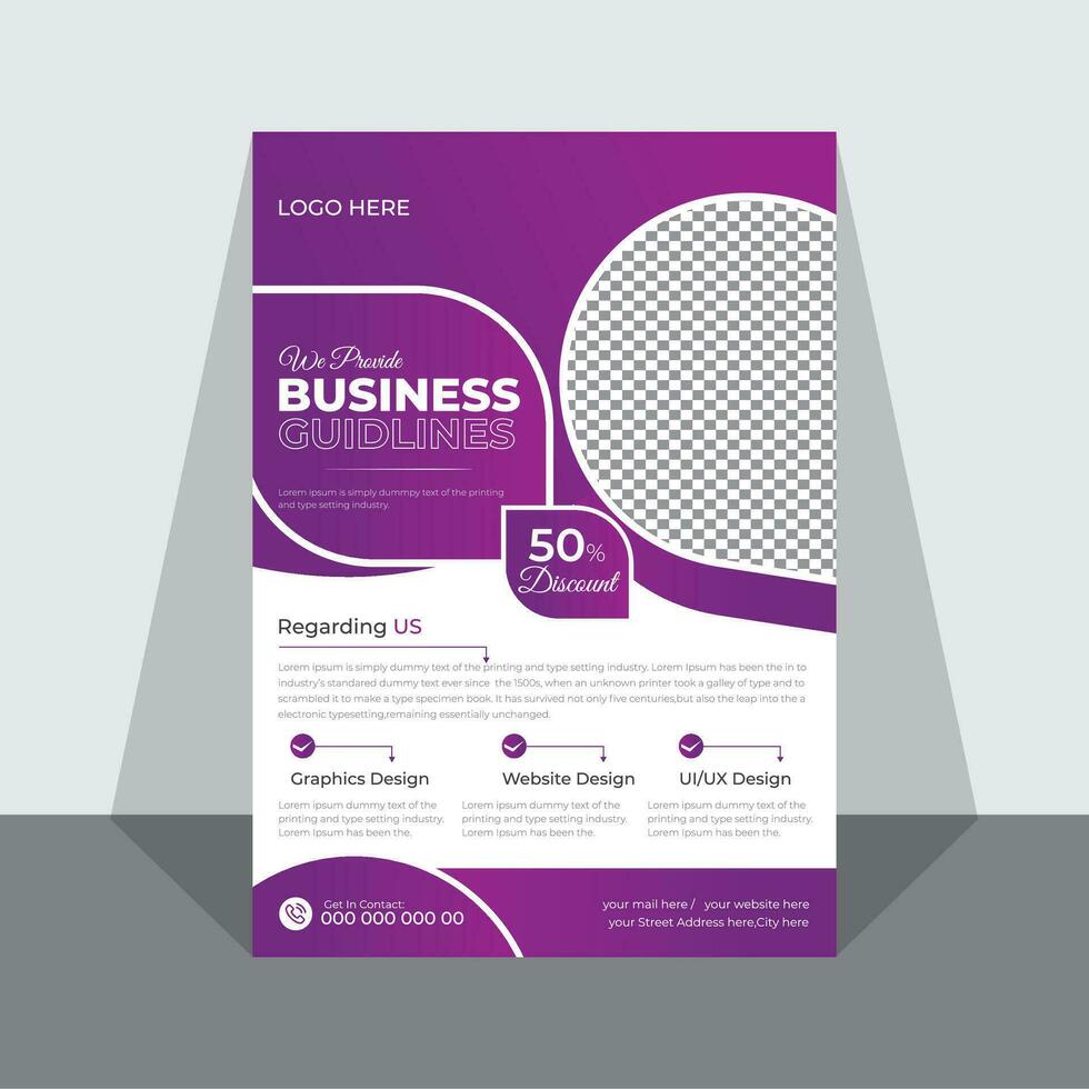 FREE VECTOR CORPORATE BUSINESS FLYER DESIGN TEMPLATE