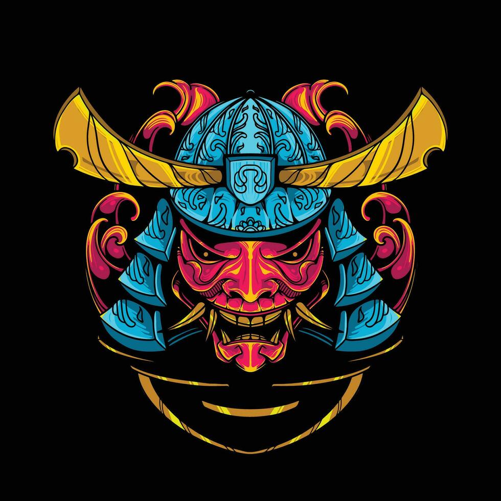 samurai ronin obra de arte ilustración vector