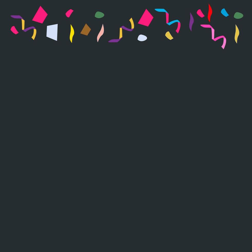 confetti on black background vector