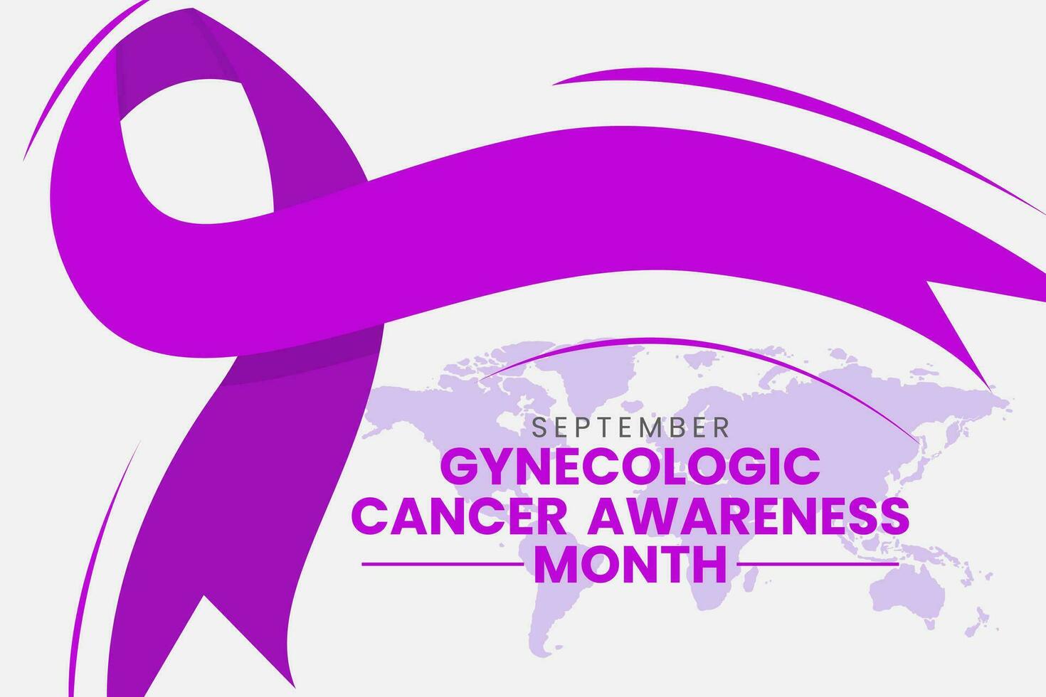 Vector illustration design concept of gynecologic cancer awareness month observed on every september.