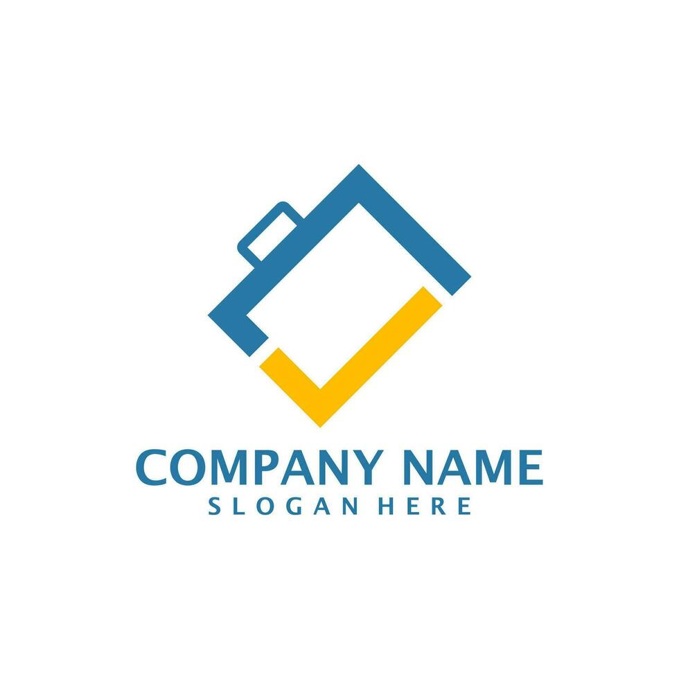 Check Suitcase logo design vector. Suitcase logo design template concept vector