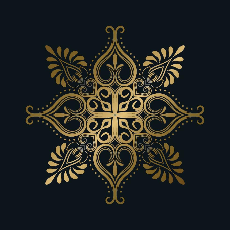 Oriental pattern with arabesques and floral elements. Traditional classic ornament. Golden and white pattern vector