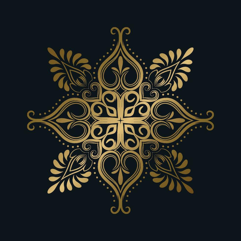 Oriental pattern with arabesques and floral elements. Traditional classic ornament. Golden and white pattern vector