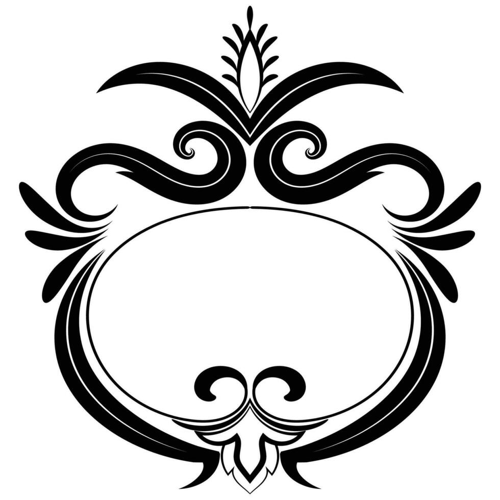 Antique Frame Engraving, Scalable And Editable vector