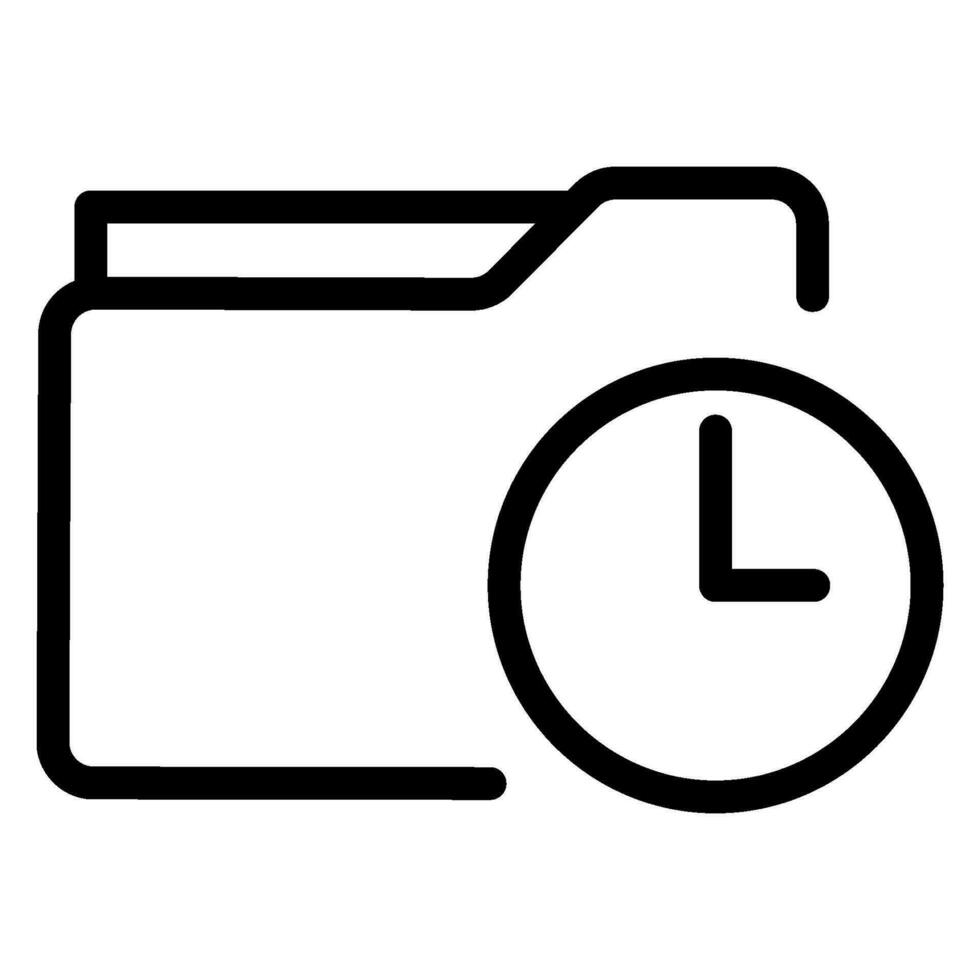 folder line icon vector