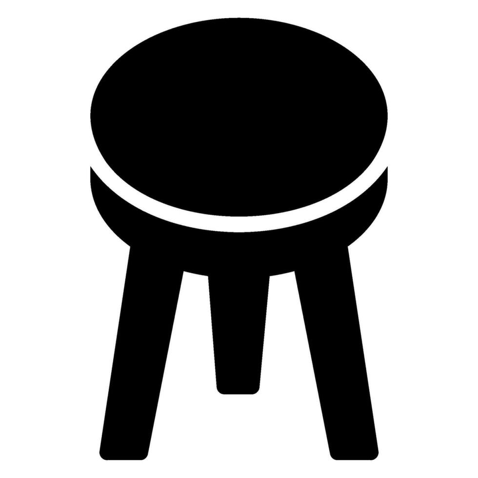chair glyph icon vector
