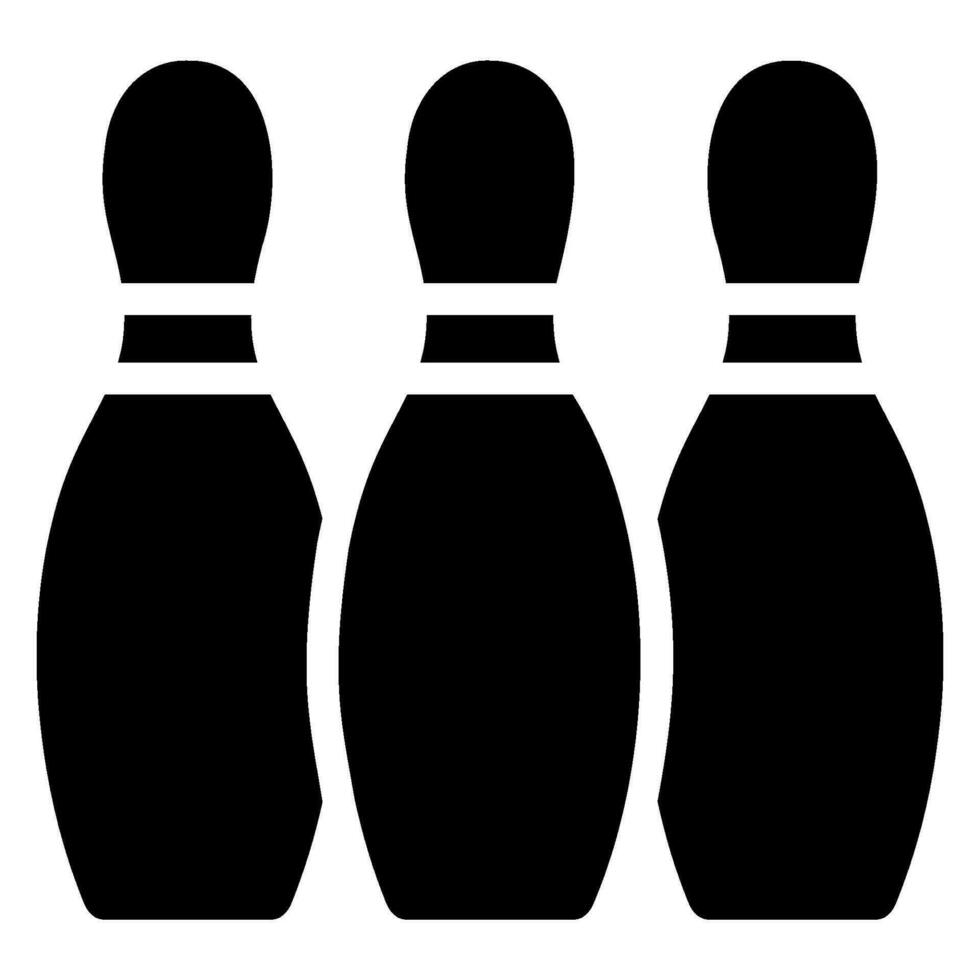 bowling pins glyph icon vector