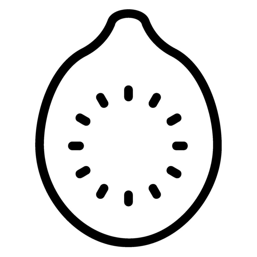 icono de línea de guayaba vector