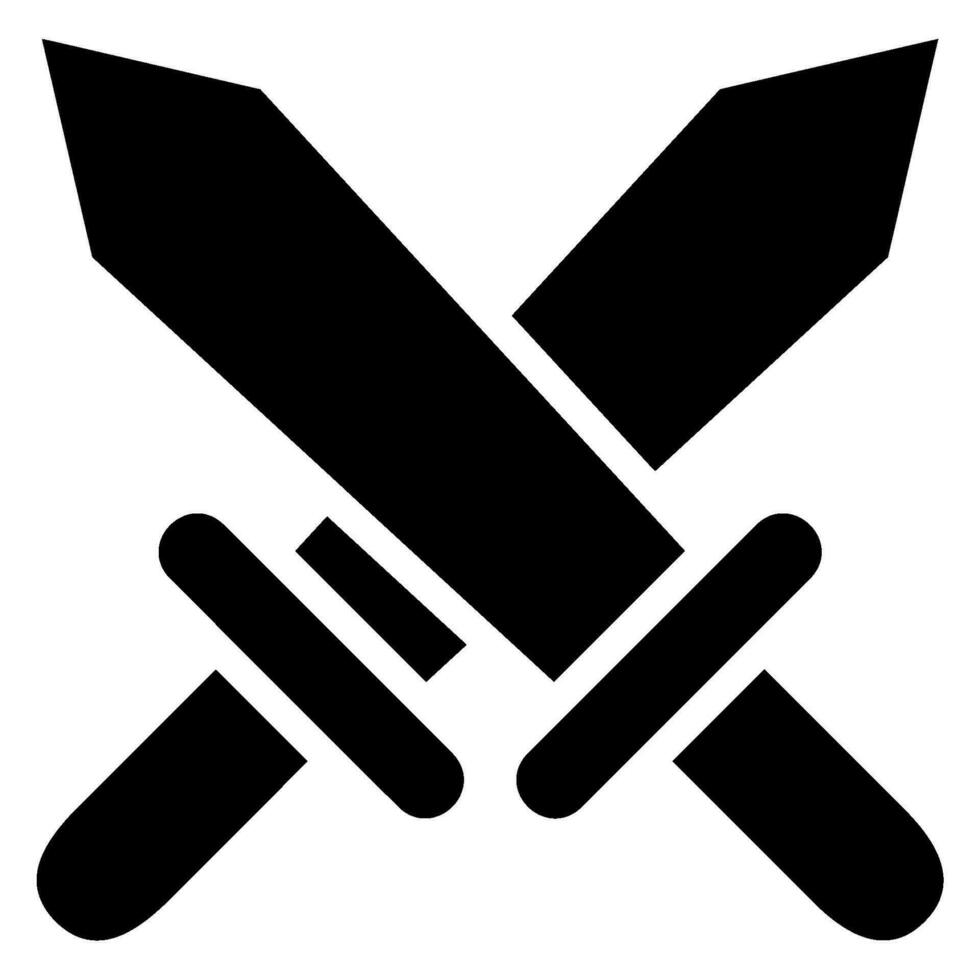 sword glyph icon vector