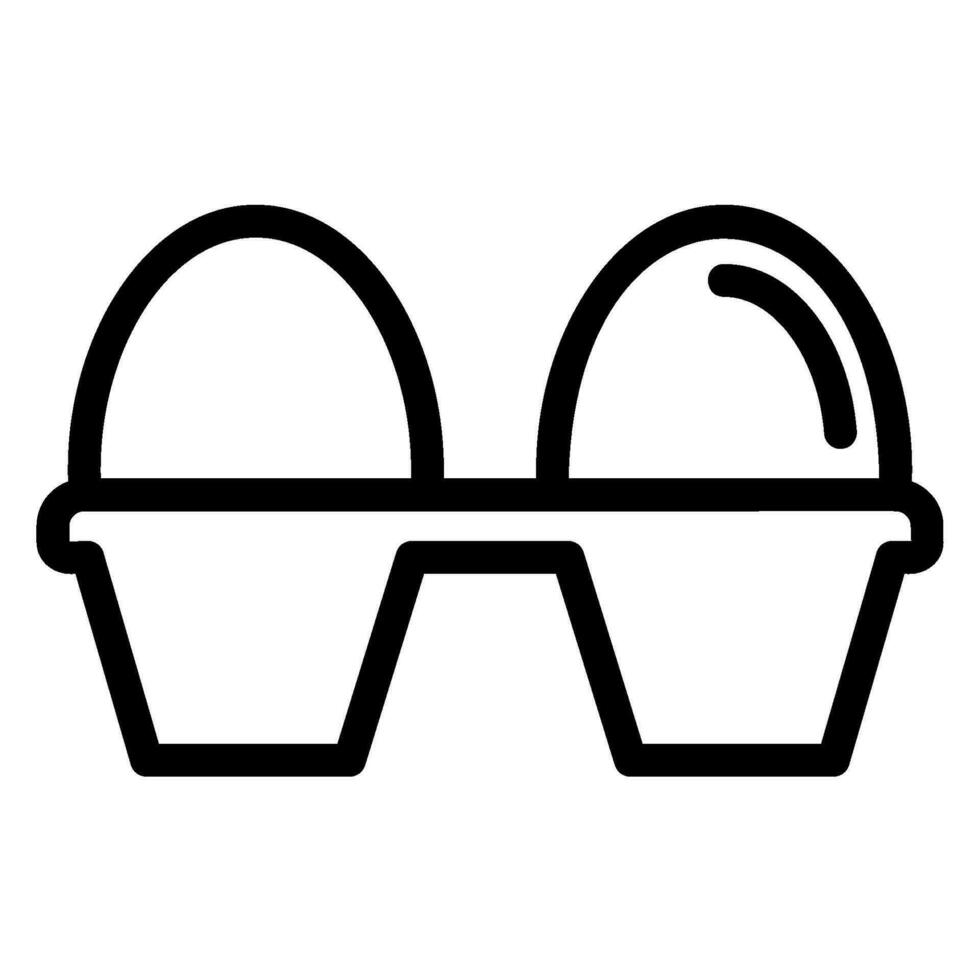 egg carton line icon vector