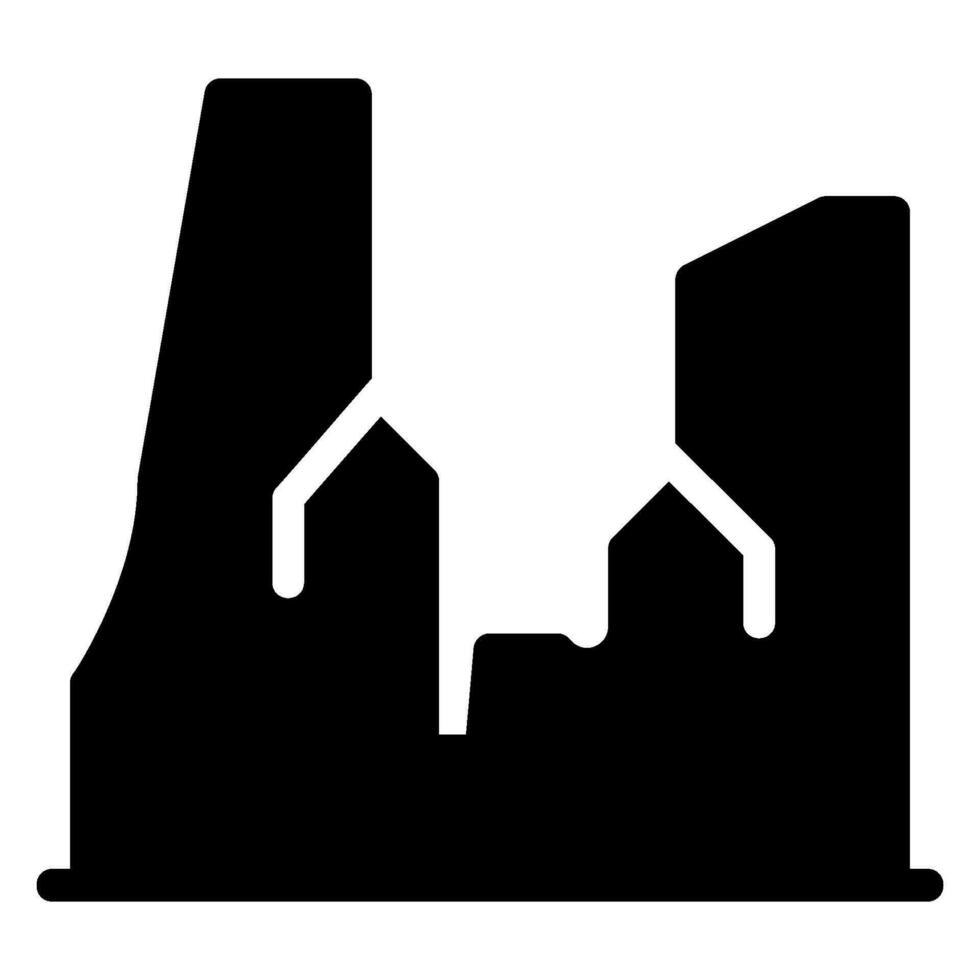 canyon glyph icon vector