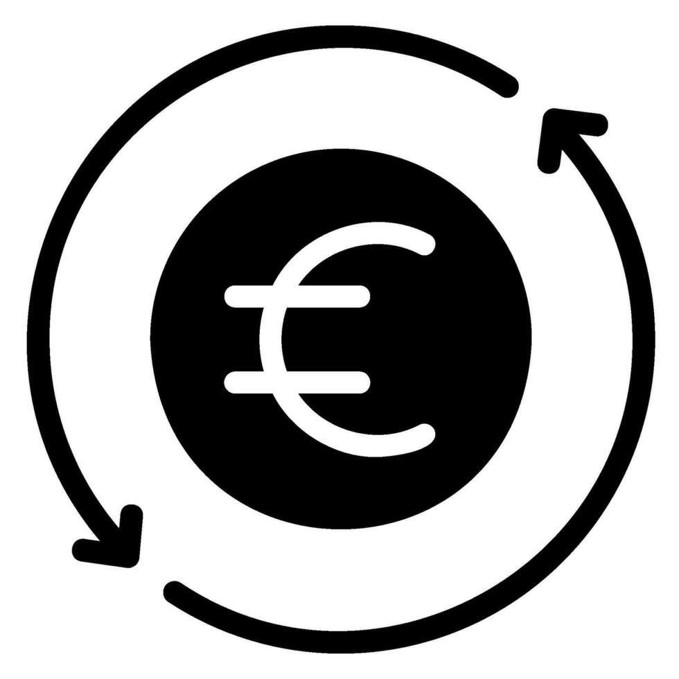 digital dinero glifo icono vector