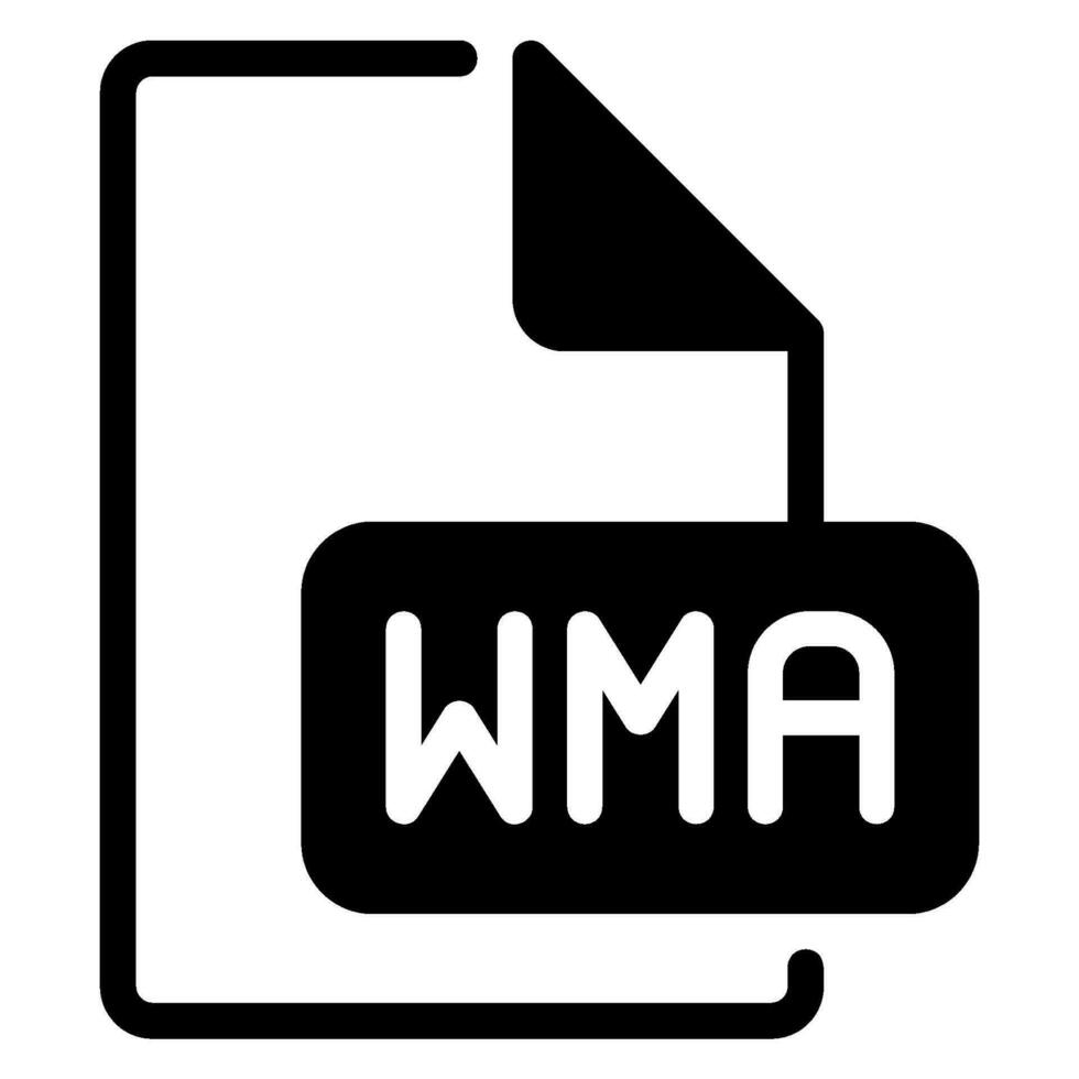 wma glyph icon vector