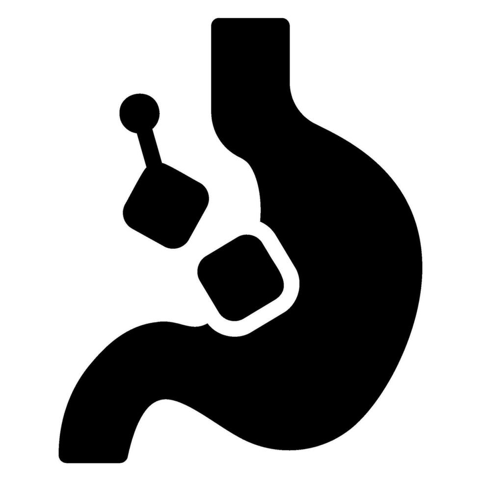 stomach glyph icon vector