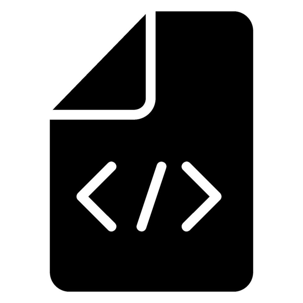coding glyph icon vector