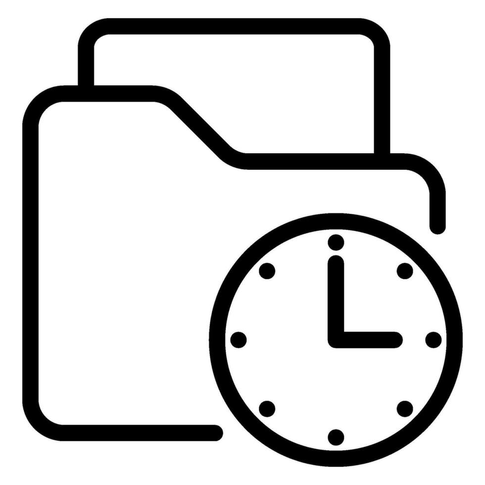 folder line icon vector