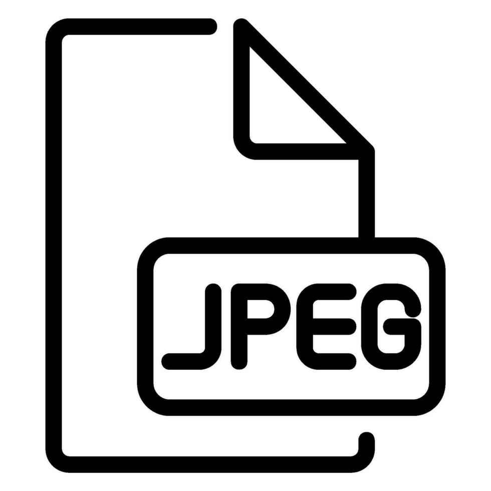 jpeg line icon vector