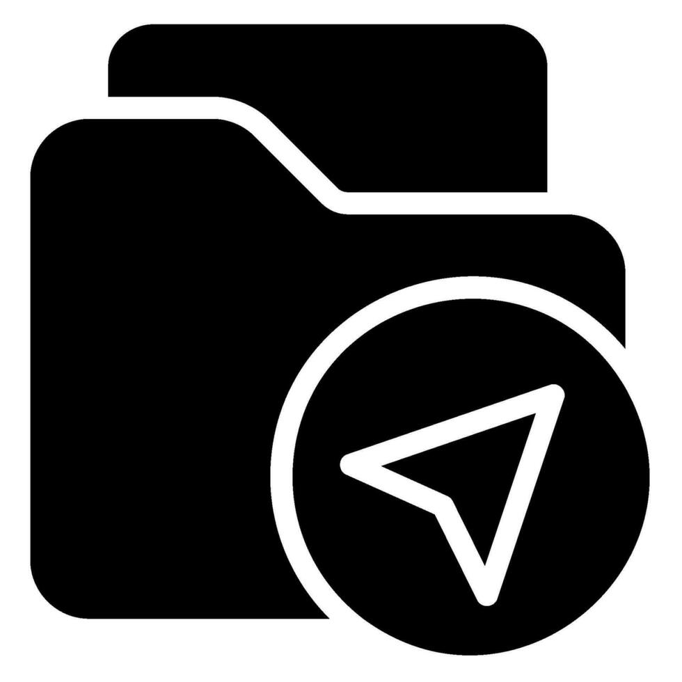 folder glyph icon vector