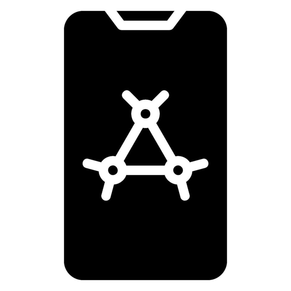 medical app glyph icon vector