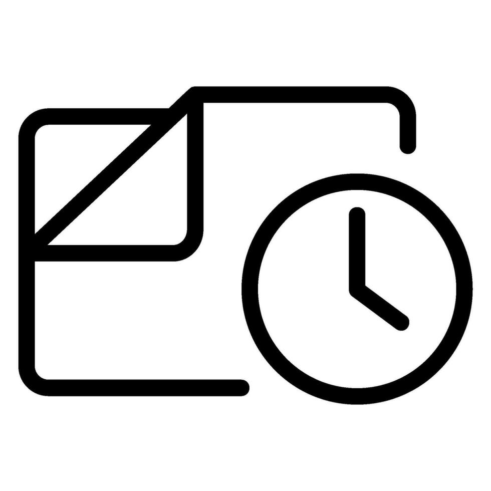 folder line icon vector