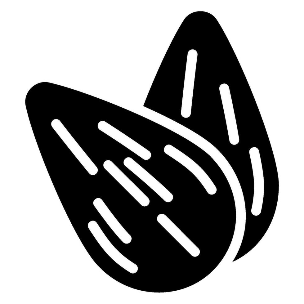 almond glyph icon vector