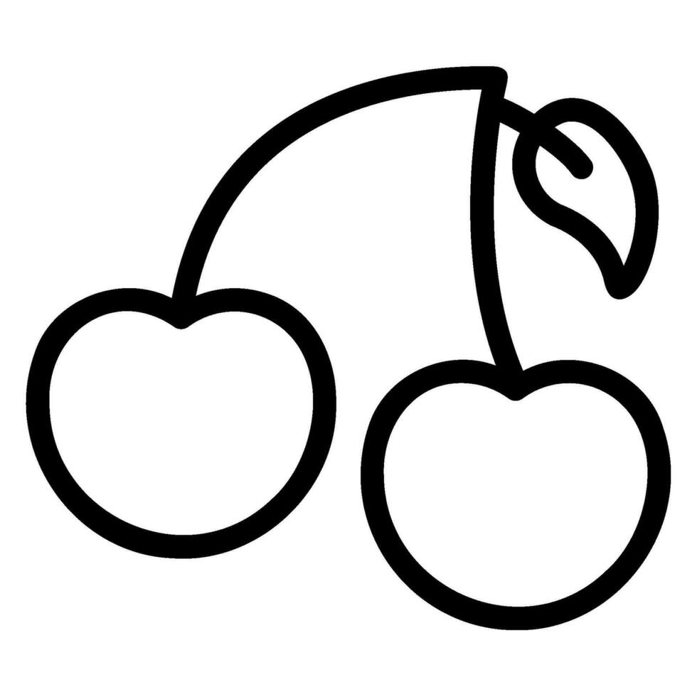 cherries line icon vector