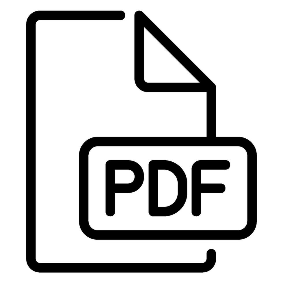 pdf line icon vector