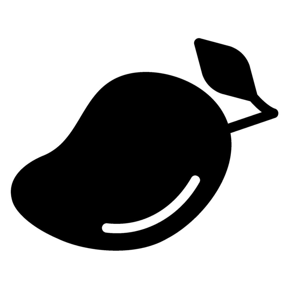 mango glyph icon vector