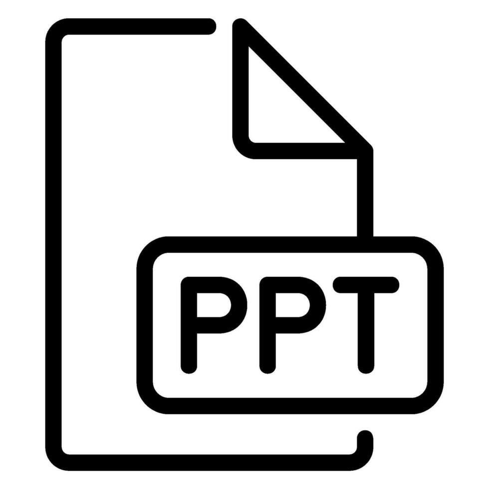 ppt line icon vector