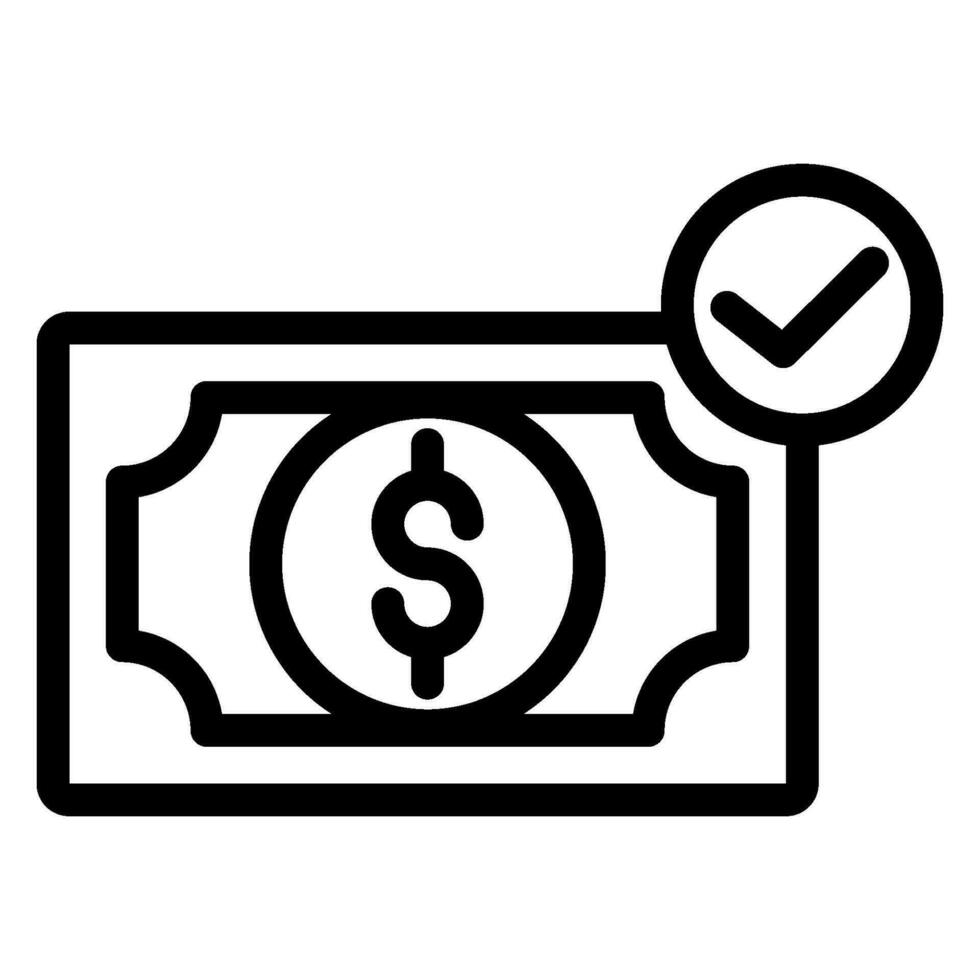 cash payment line icon vector