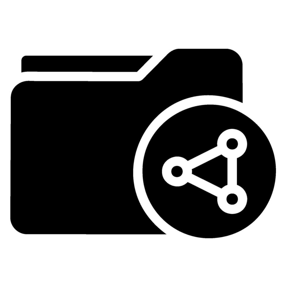 folder glyph icon vector