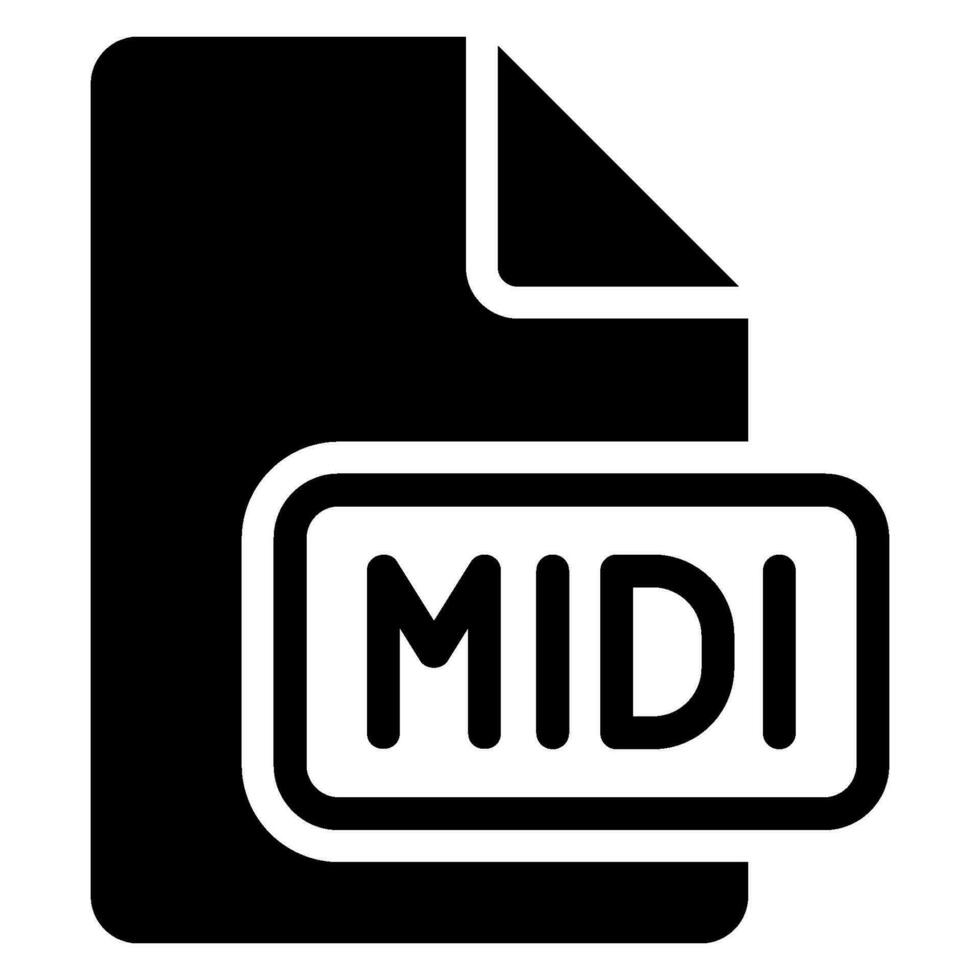 midi glyph icon vector