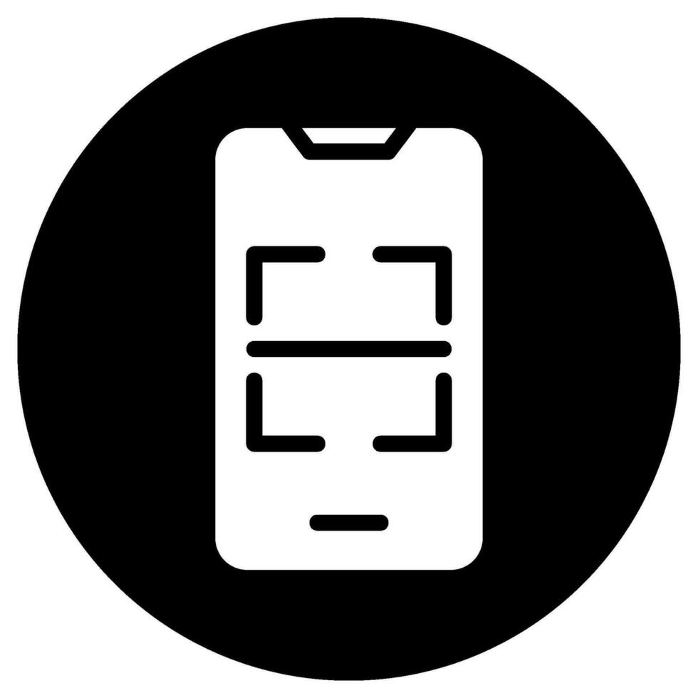 qr scan glyph icon vector