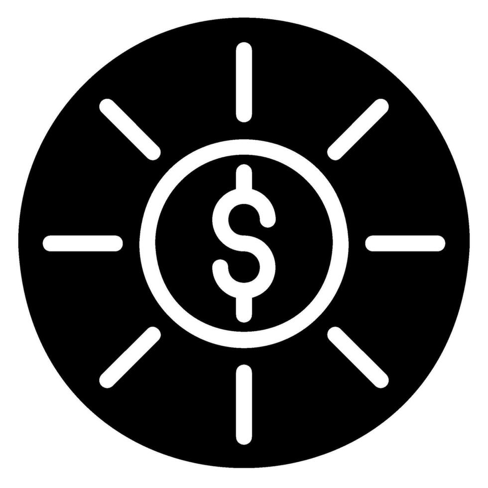 coin glyph icon vector