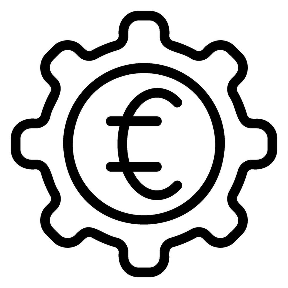 euro line icon vector