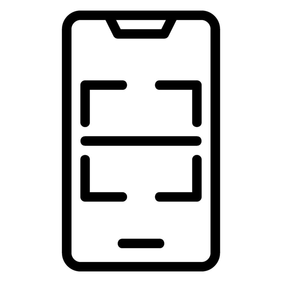 qr scan line icon vector