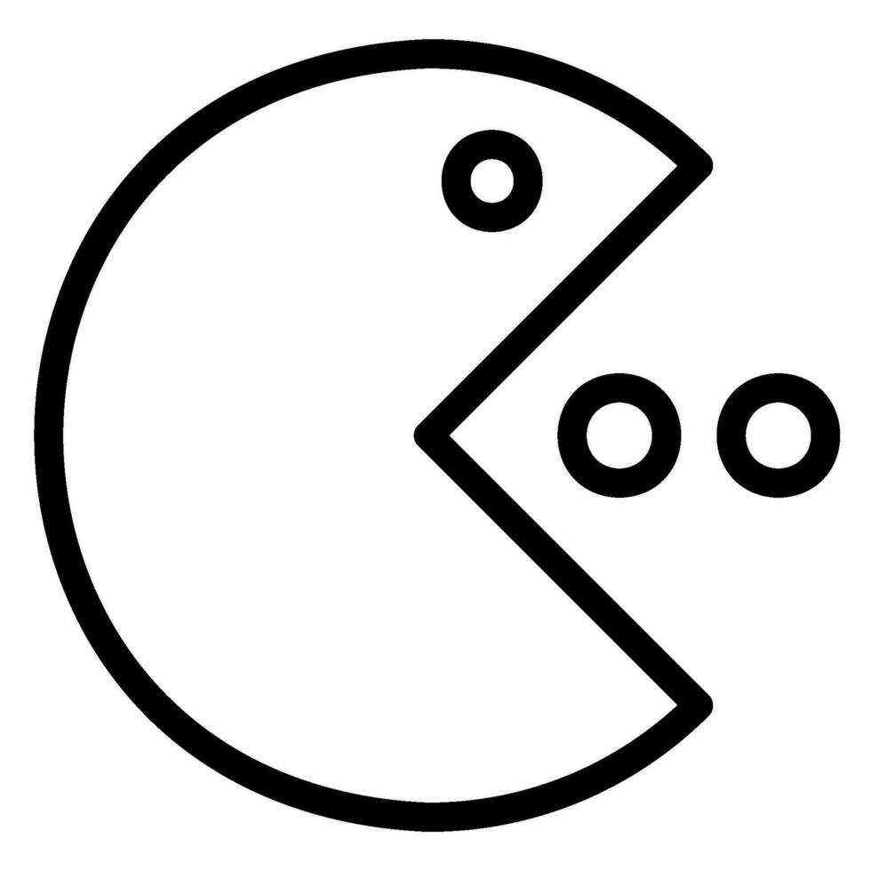 Pacman line icon vector