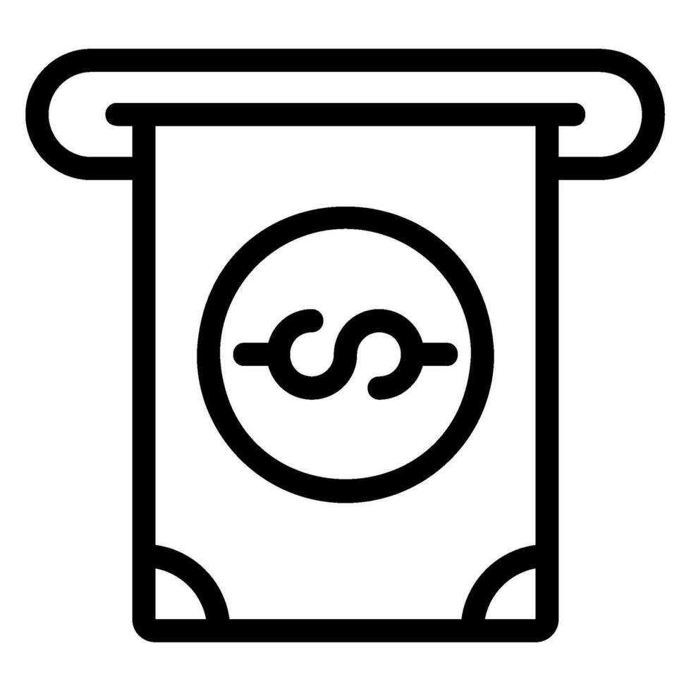 withdraw line icon vector