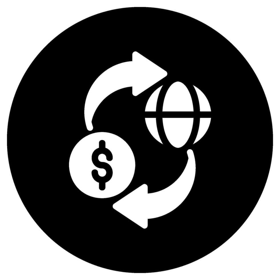 money exchange glyph icon vector