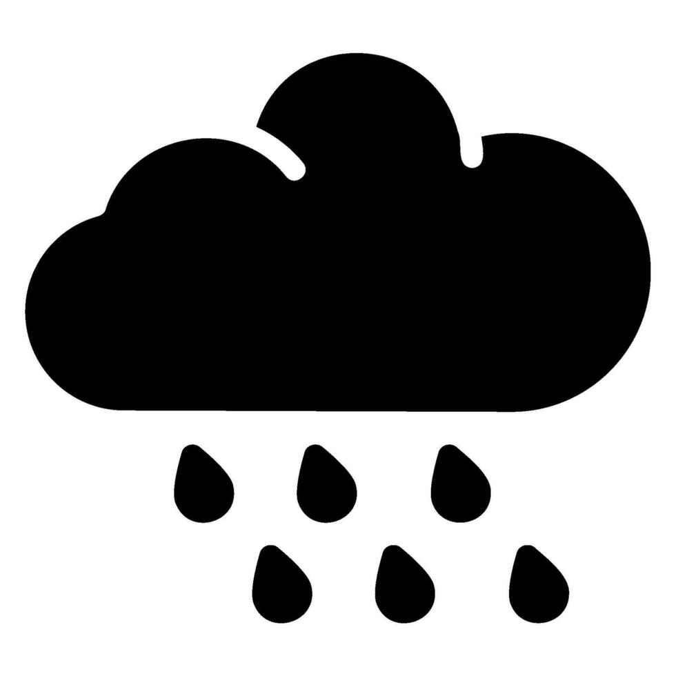 cloud glyph icon vector