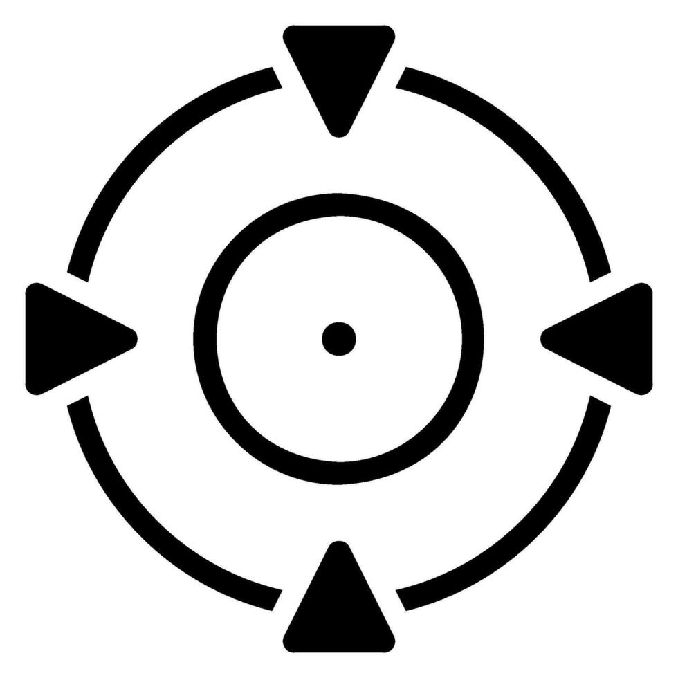target glyph icon vector