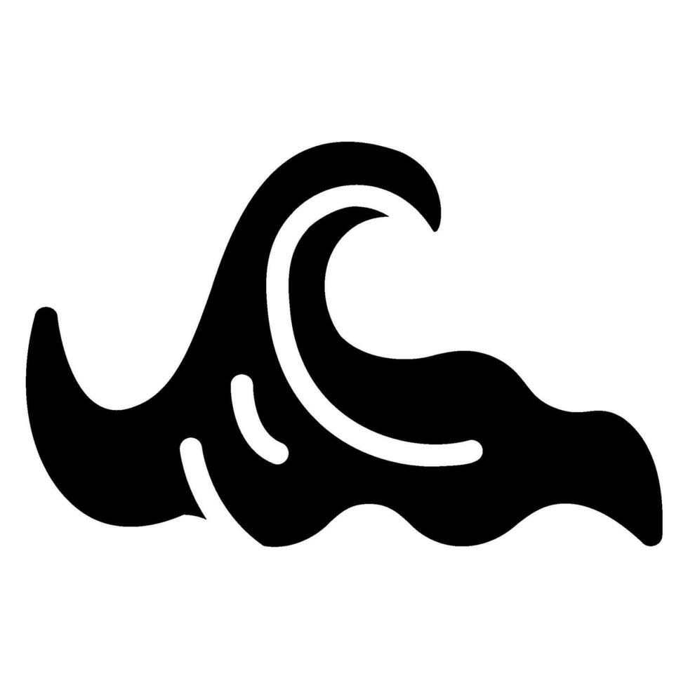wave glyph icon vector